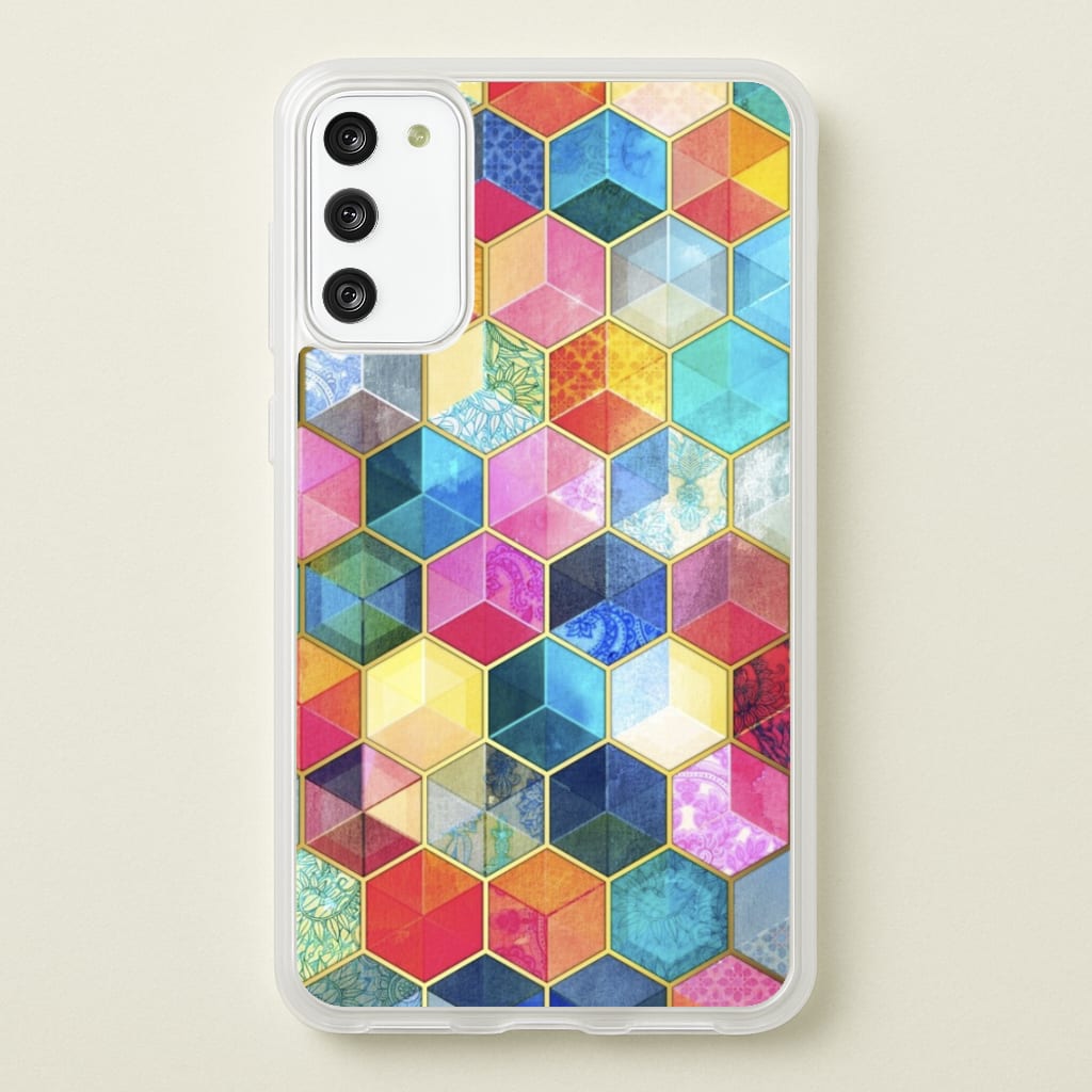 Colourful Honeycomb Pattern - Pattern Phone Case for Galaxy S20FE