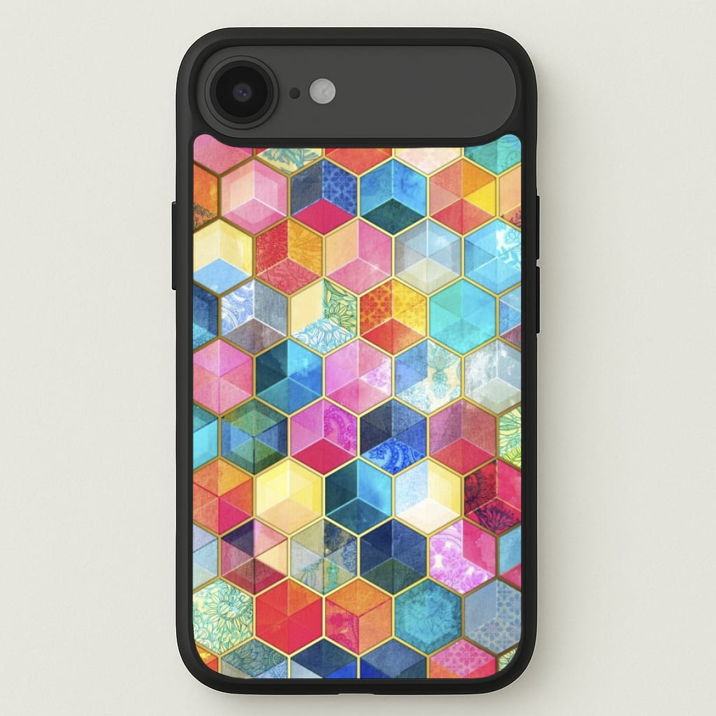 Colourful Honeycomb Pattern Phone Case for iPhone 17 Air