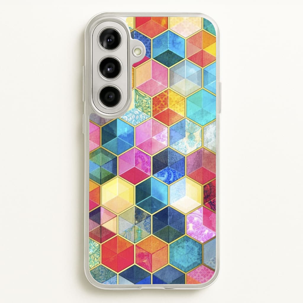 Colourful Honeycomb Pattern - Pattern Phone Case for Galaxy A56
