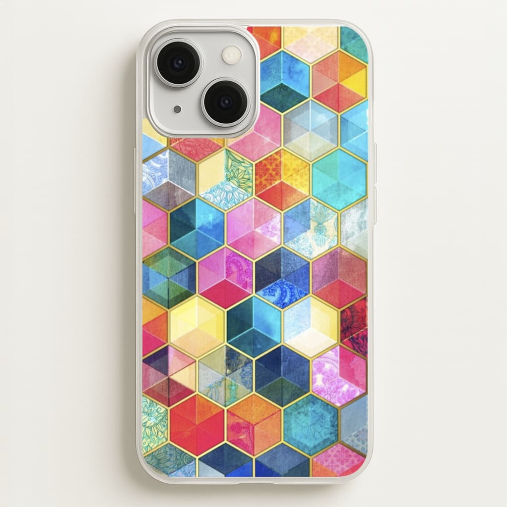 Colourful Honeycomb Pattern - Pattern Phone Case for iPhone 13