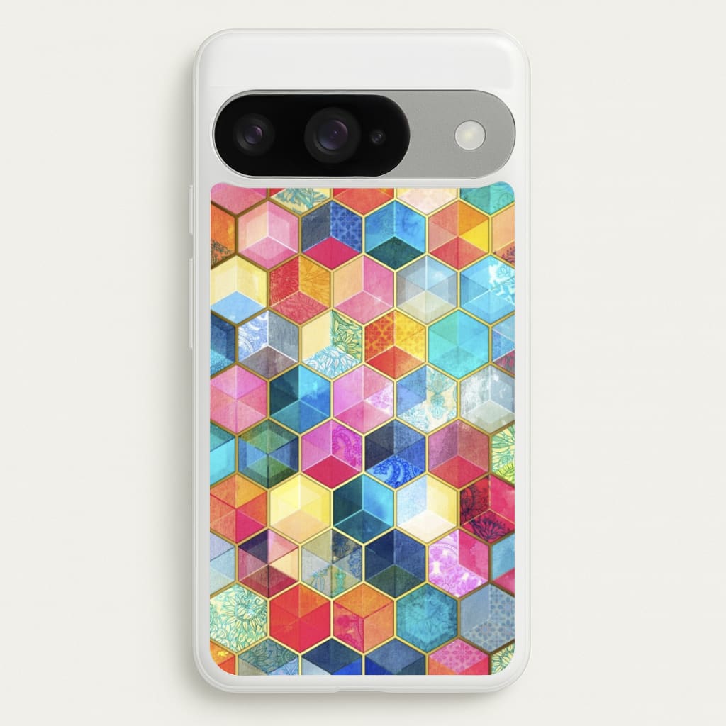 Colourful Honeycomb Pattern Phone Case for Google Pixel 10 / 10 Pro