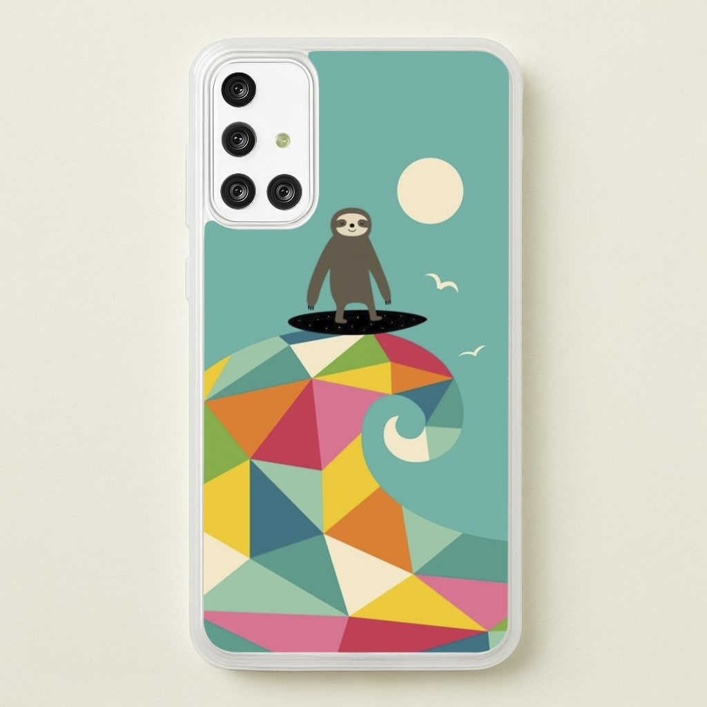 Surfing Sloth - Animal Phone Case for Galaxy A71