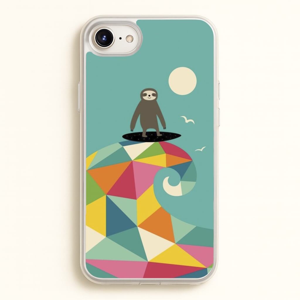 Surfing Sloth - Animal Phone Case for iPhone 6 / 7 / 8 / SE