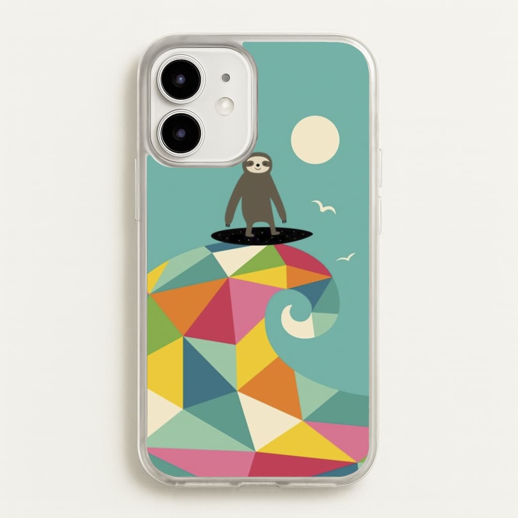 Surfing Sloth - Animal Phone Case for iPhone 12 / 12 Pro