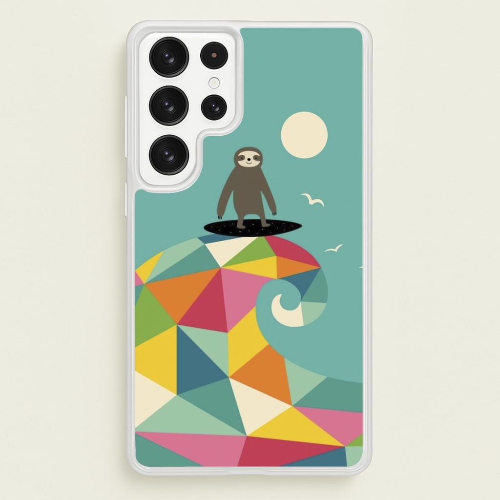 Surfing Sloth - Animal Phone Case for Galaxy S22 Ultra