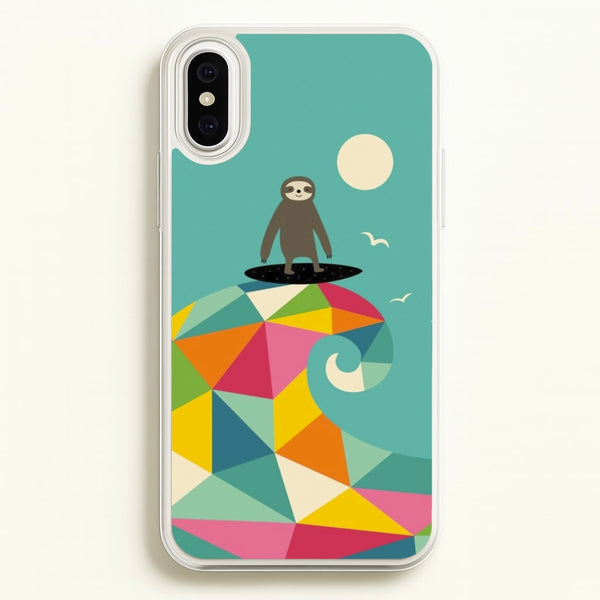 Surfing Sloth - Animal Phone Case for iPhone XS Max