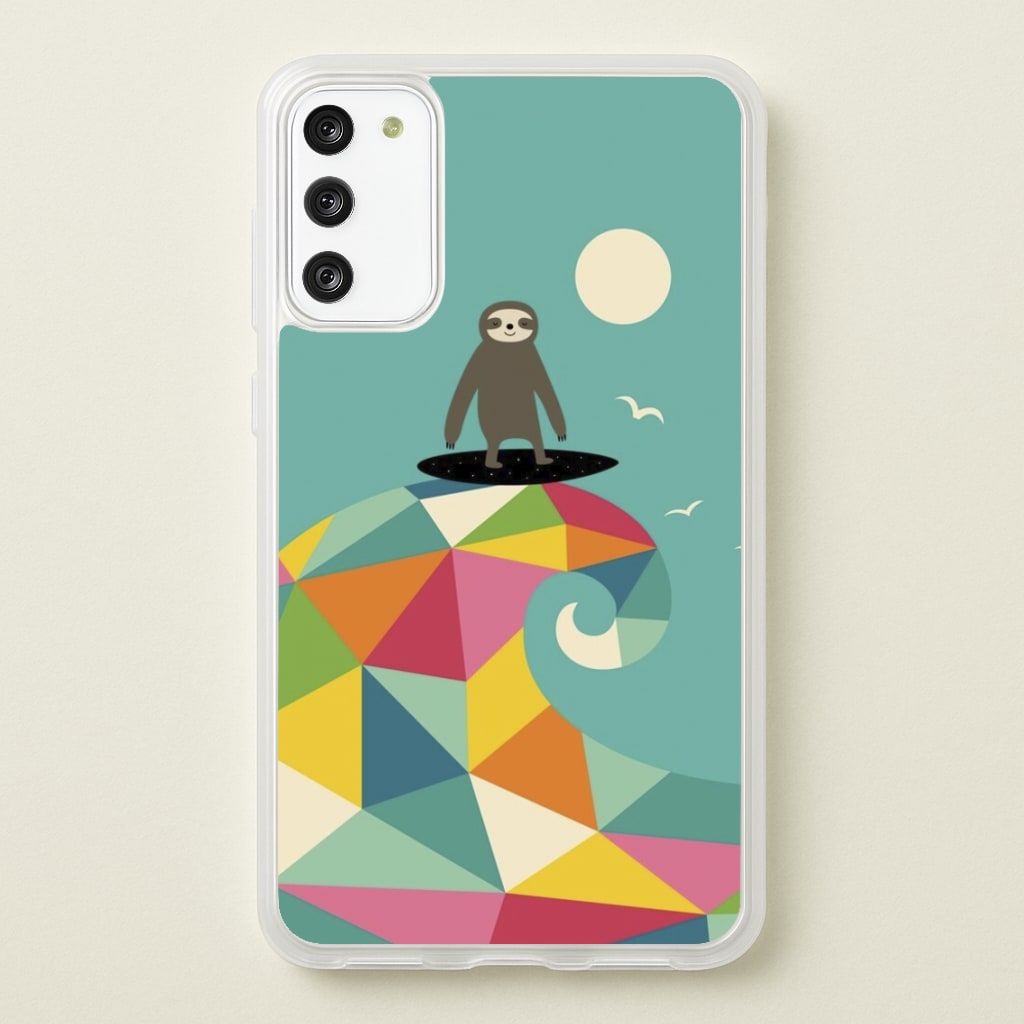 Surfing Sloth - Animal Phone Case for Galaxy S20FE