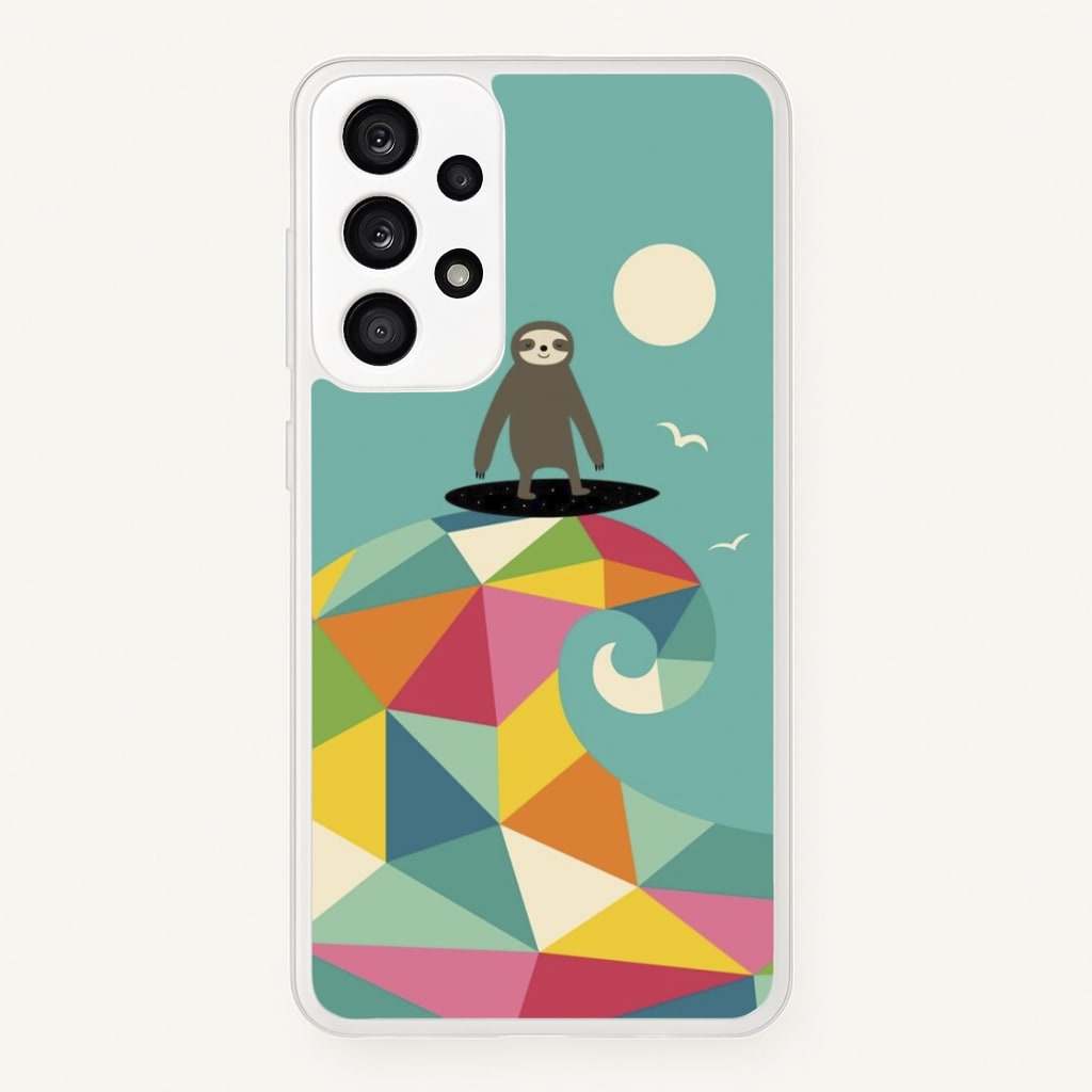 Surfing Sloth - Animal Phone Case for Galaxy A53