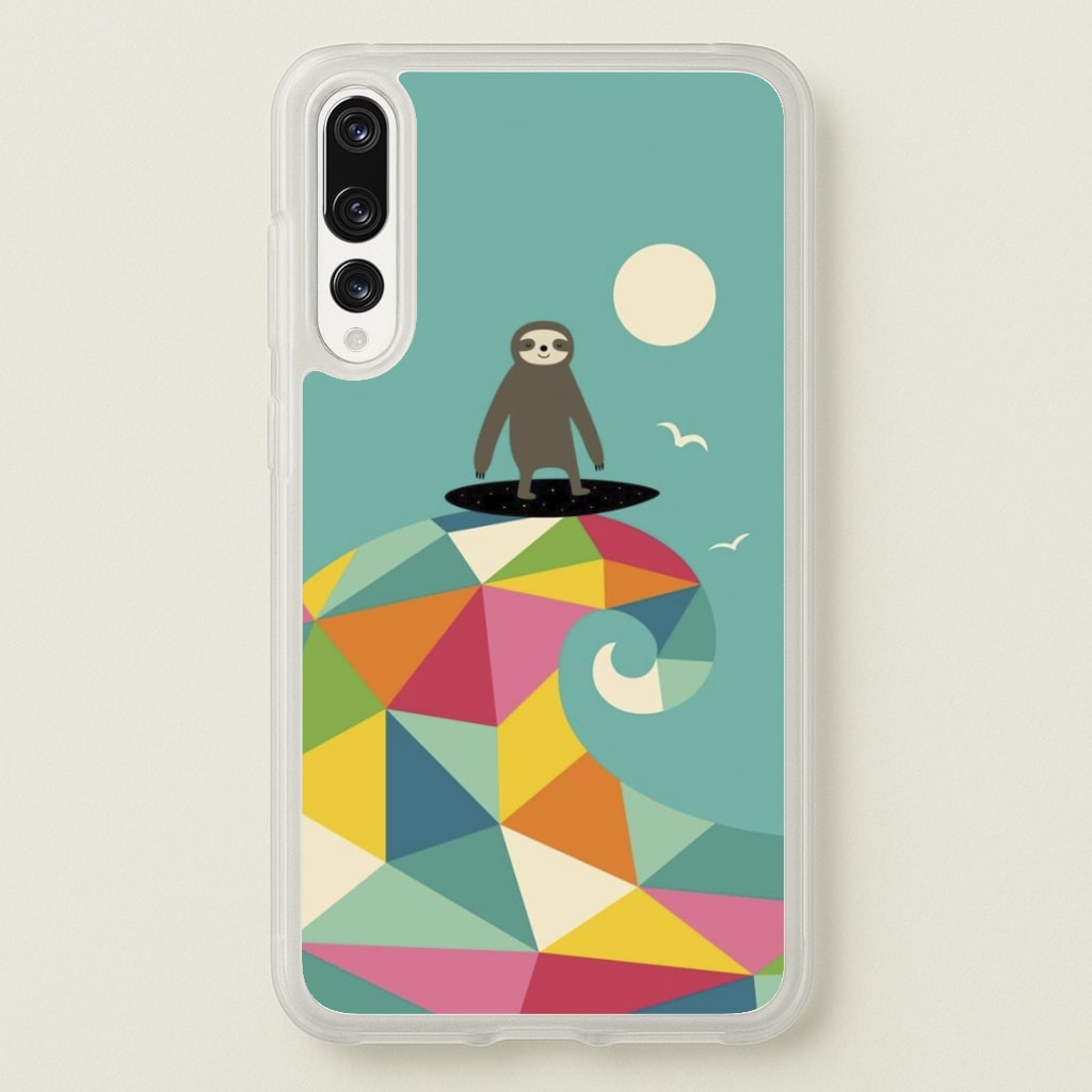 Surfing Sloth - Animal Phone Case for Huawei P20 Pro