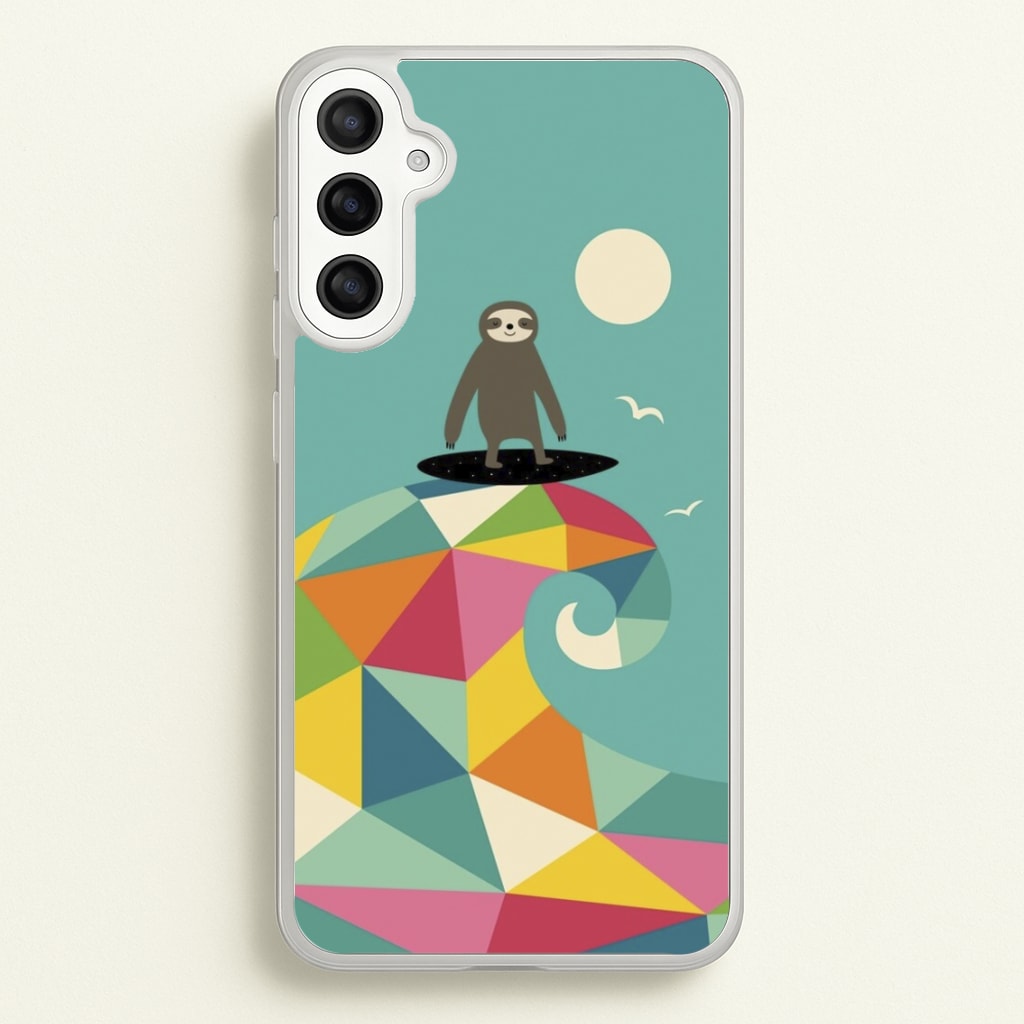 Surfing Sloth - Animal Phone Case for Galaxy A34