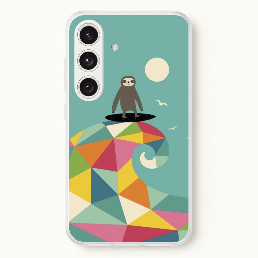 Surfing Sloth - Animal Phone Case for Galaxy S24FE