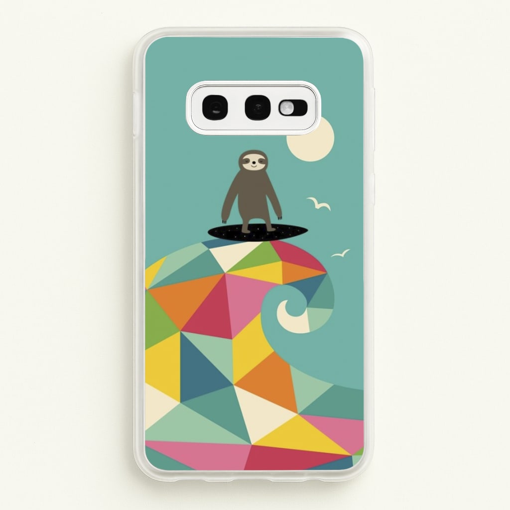 Surfing Sloth - Animal Phone Case for Galaxy S10e