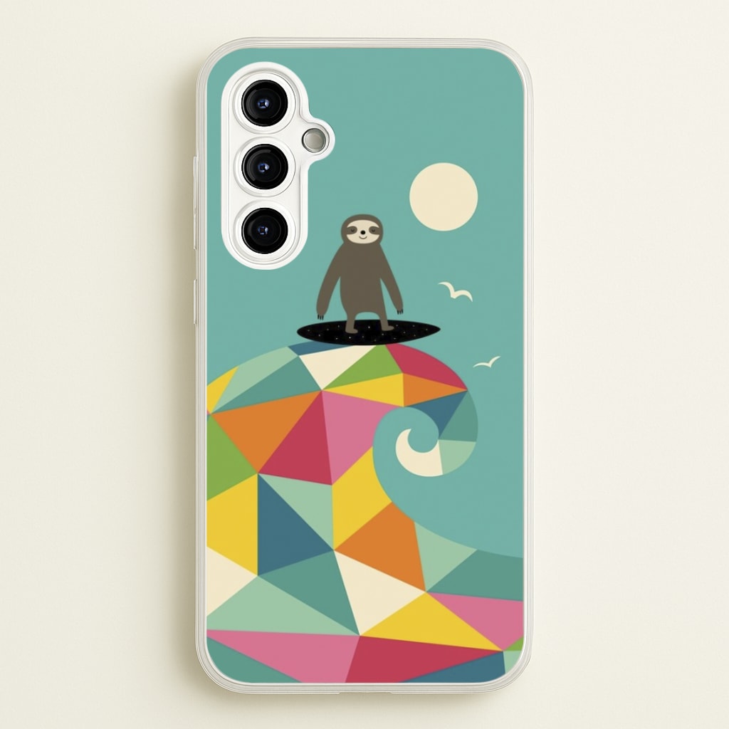 Surfing Sloth - Animal Phone Case for Galaxy A54