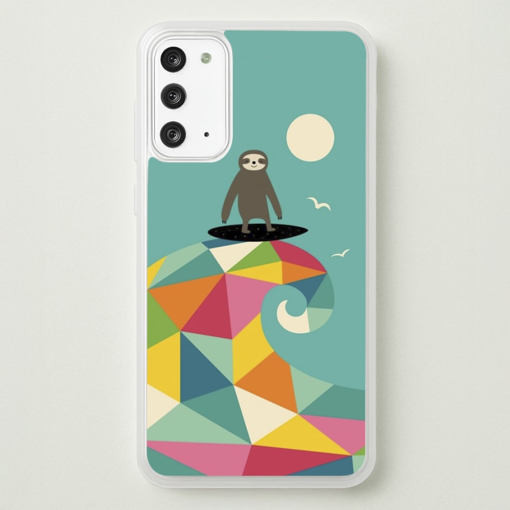 Surfing Sloth - Animal Phone Case for Galaxy Note 20