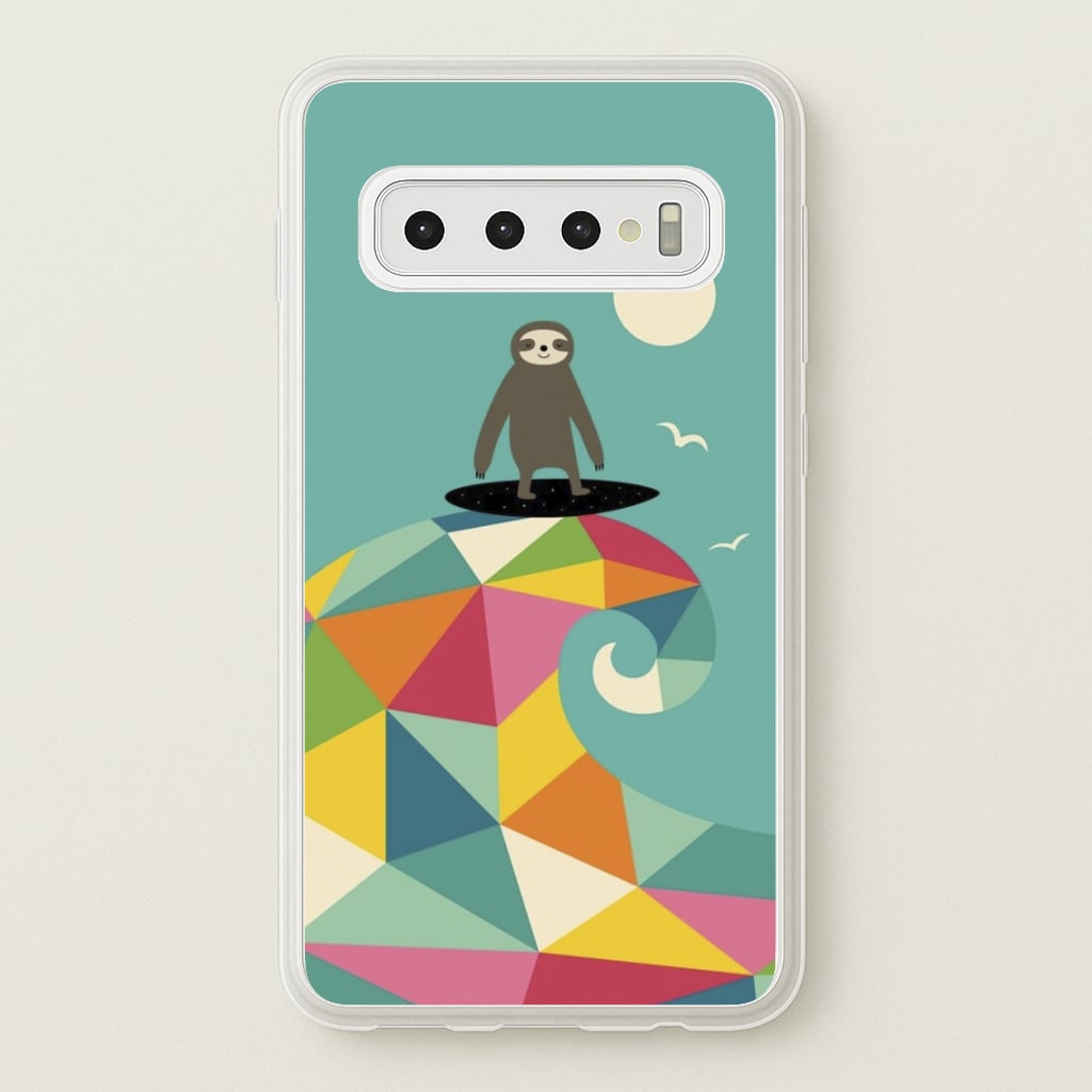 Surfing Sloth - Animal Phone Case for Galaxy S10 Plus