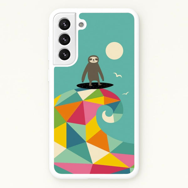 Surfing Sloth - Animal Phone Case for Galaxy S22 Plus