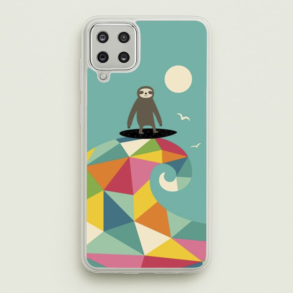 Surfing Sloth - Animal Phone Case for Galaxy A12