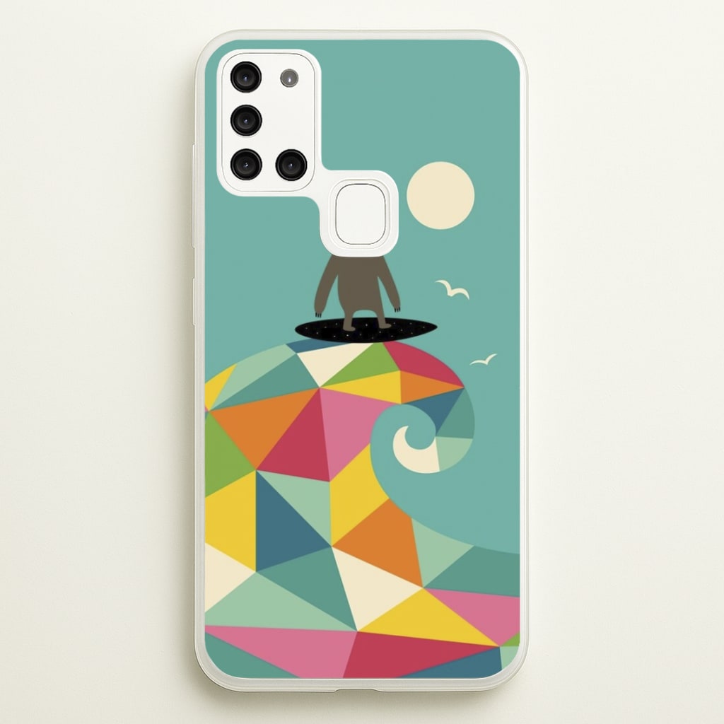 Surfing Sloth - Animal Phone Case for Galaxy A21s