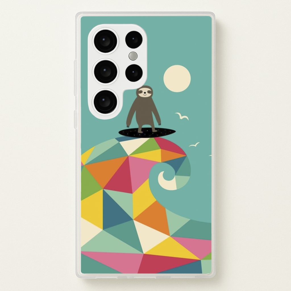 Surfing Sloth - Animal Phone Case for Galaxy S24 Ultra