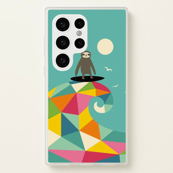 Surfing Sloth - Animal Phone Case for Galaxy S24 Ultra