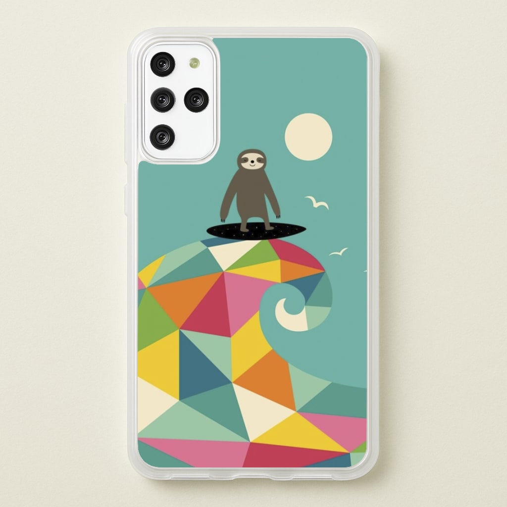 Surfing Sloth - Animal Phone Case for Galaxy S20 Plus