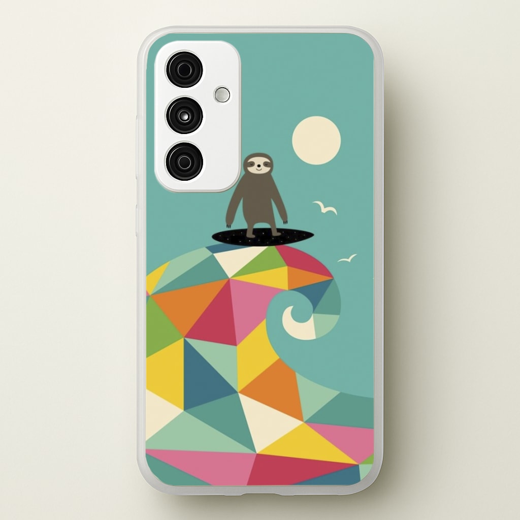 Surfing Sloth - Animal Phone Case for Galaxy A55