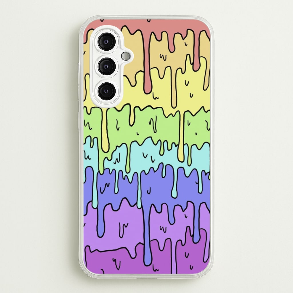 Dripping Rainbow - Pattern Phone Case for Galaxy A14