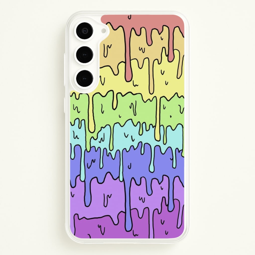 Dripping Rainbow - Pattern Phone Case for Galaxy S23 Plus