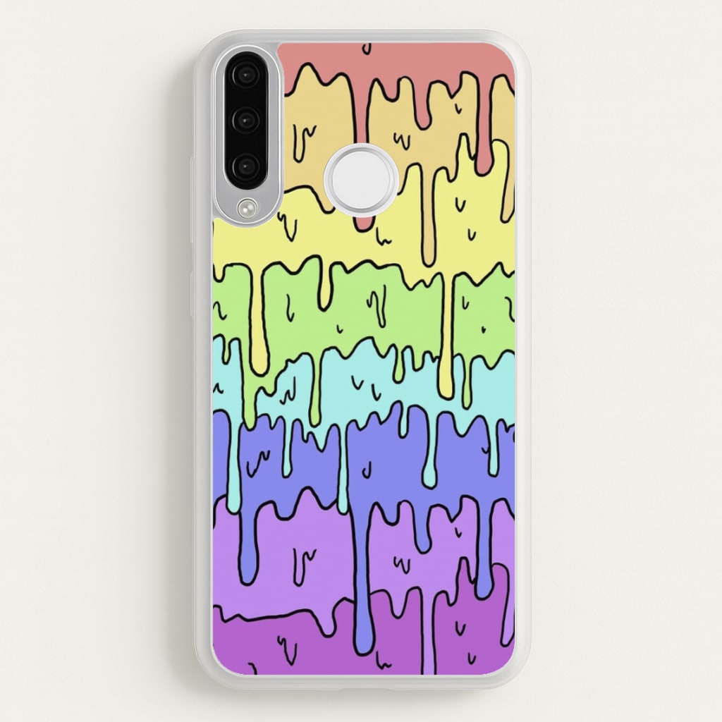 Dripping Rainbow - Pattern Phone Case for Huawei P30 Lite