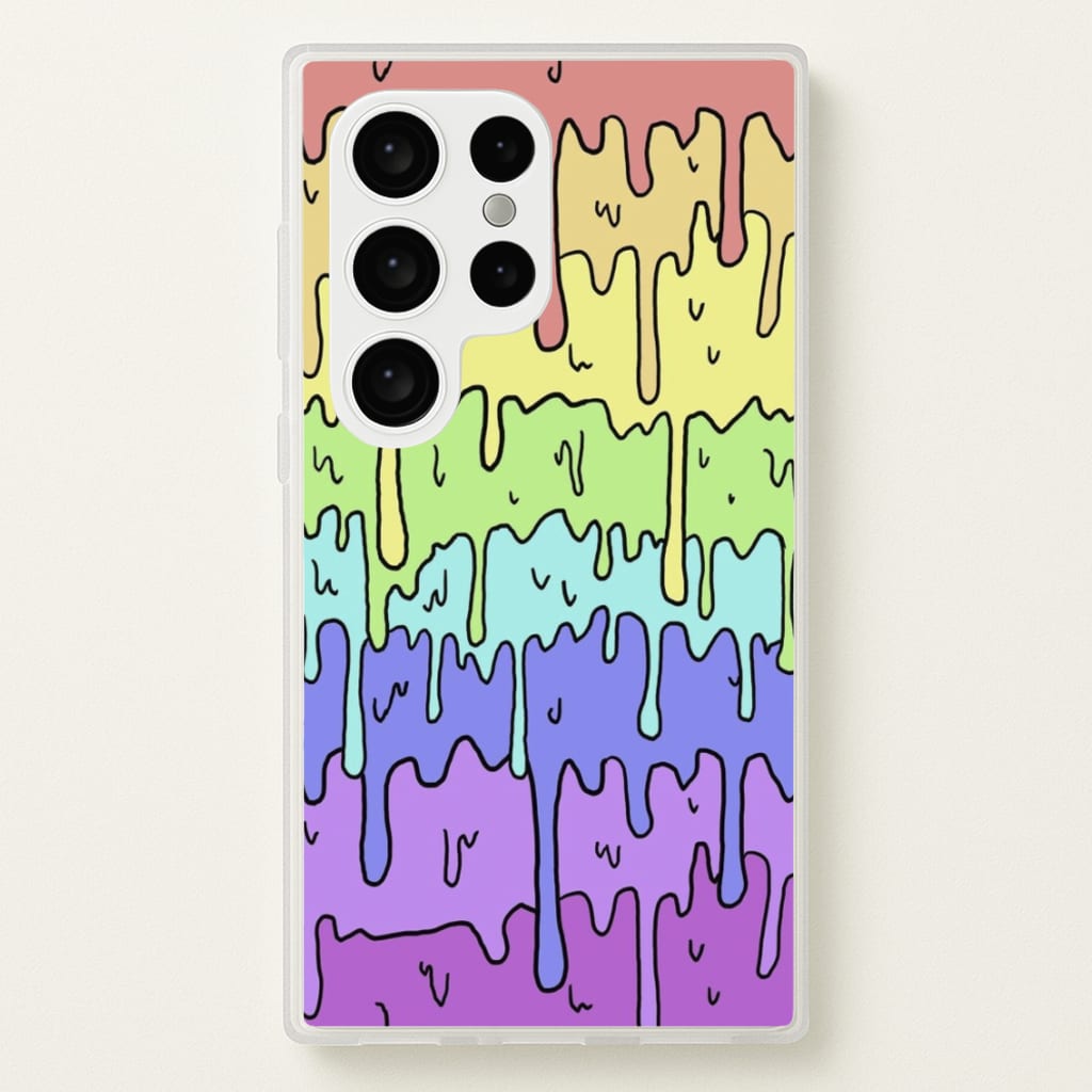 Dripping Rainbow - Pattern Phone Case for Galaxy S24 Ultra