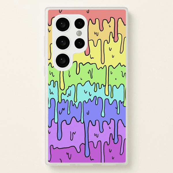 Dripping Rainbow - Pattern Phone Case for Galaxy S24 Ultra