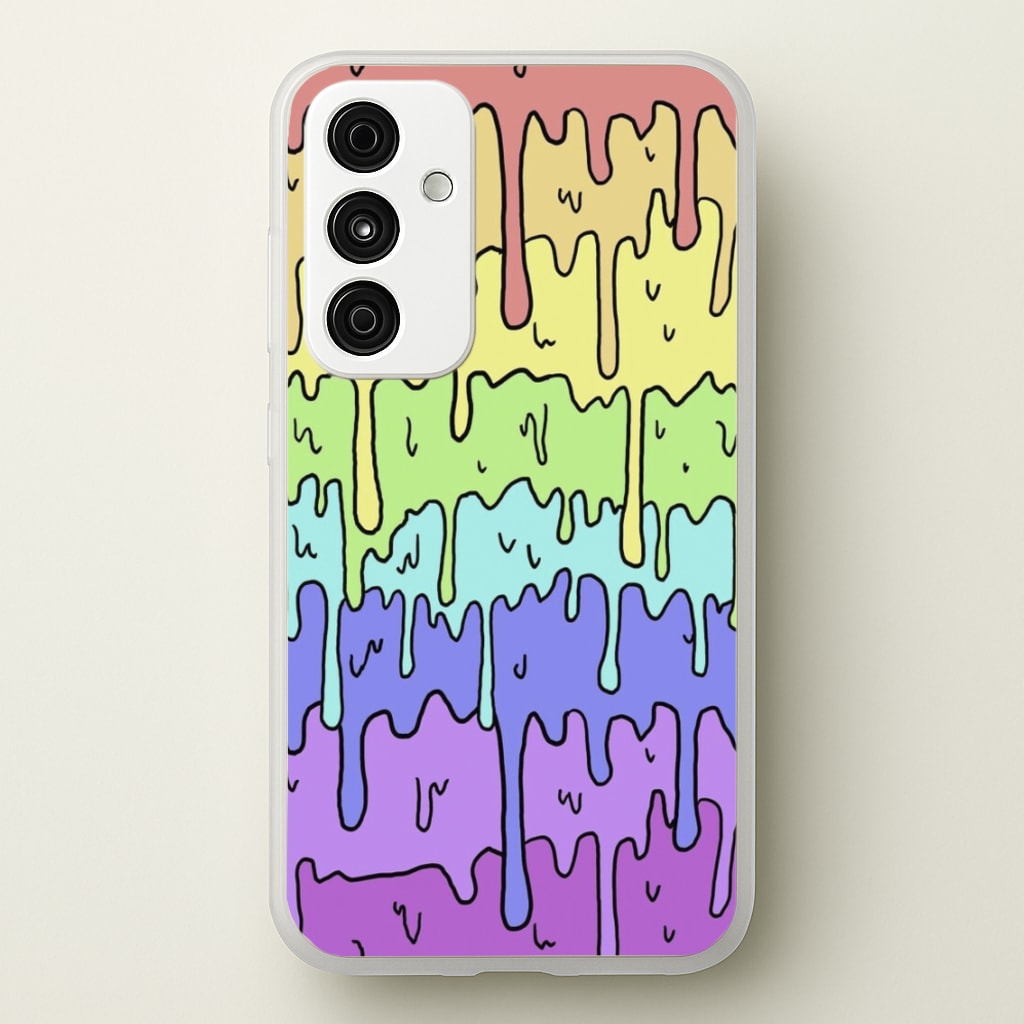 Dripping Rainbow - Pattern Phone Case for Galaxy A35