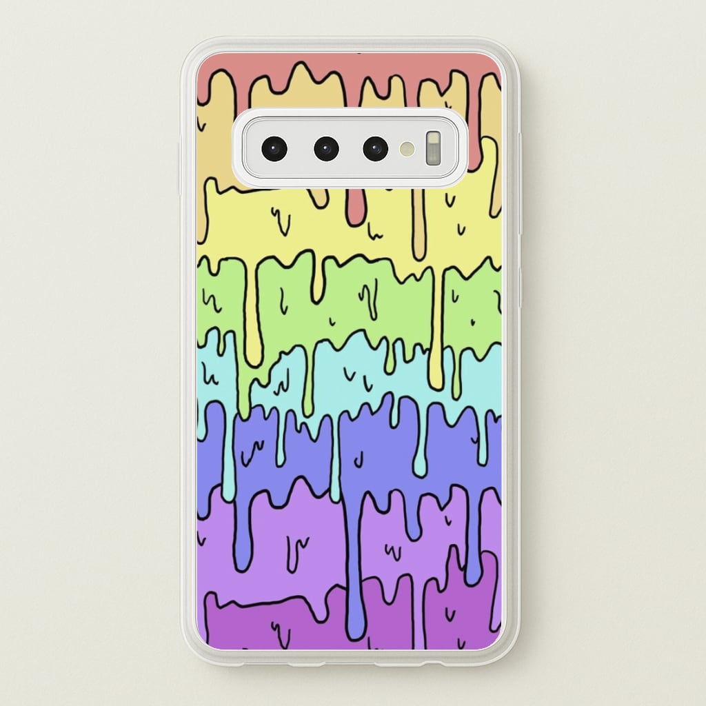 Dripping Rainbow - Pattern Phone Case for Galaxy S10 Plus