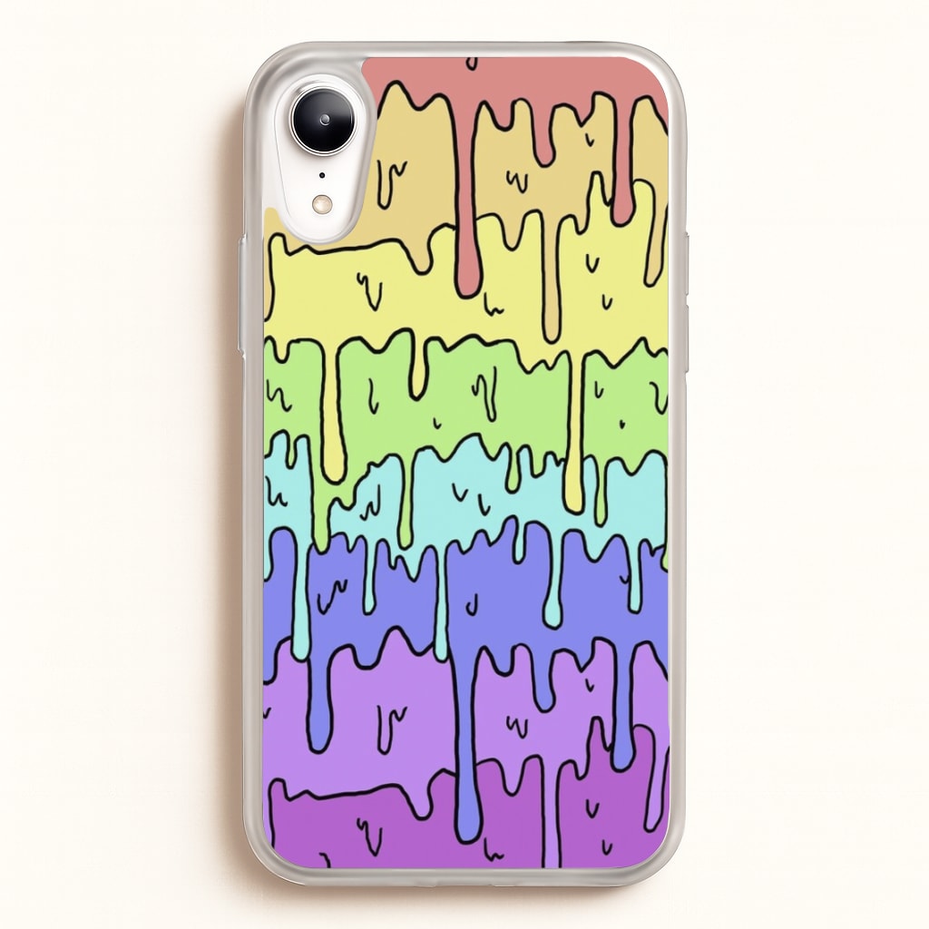 Dripping Rainbow - Pattern Phone Case for iPhone XR