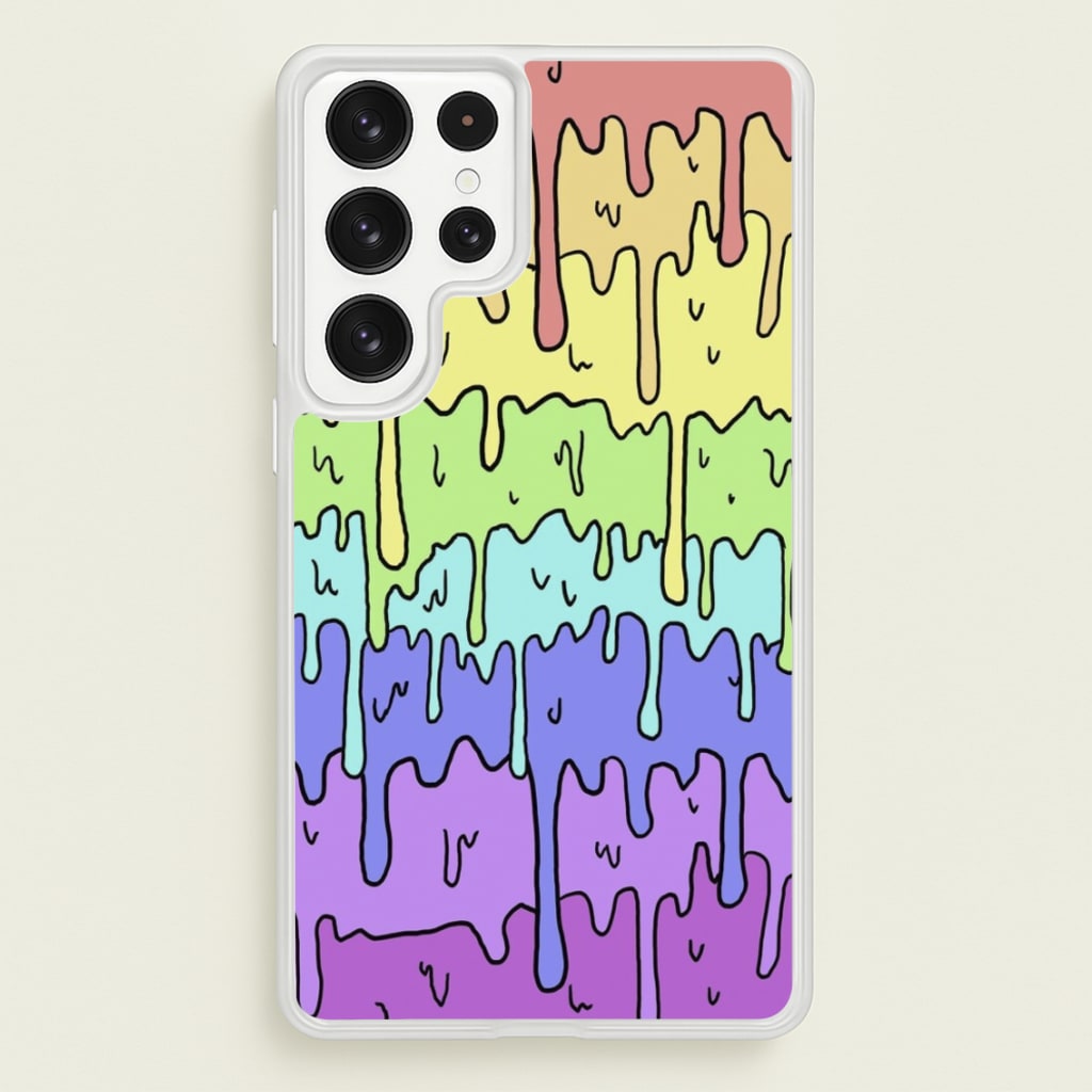 Dripping Rainbow - Pattern Phone Case for Galaxy S22 Ultra