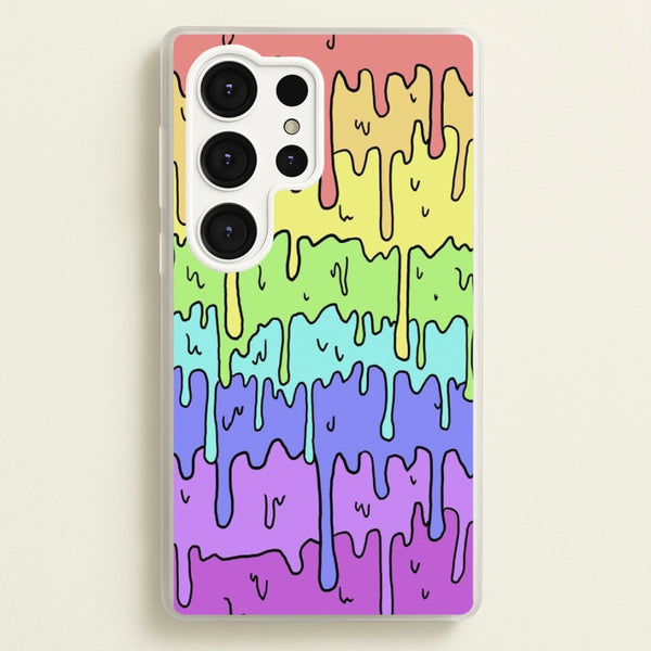 Dripping Rainbow - Pattern Phone Case for Galaxy S25 Ultra