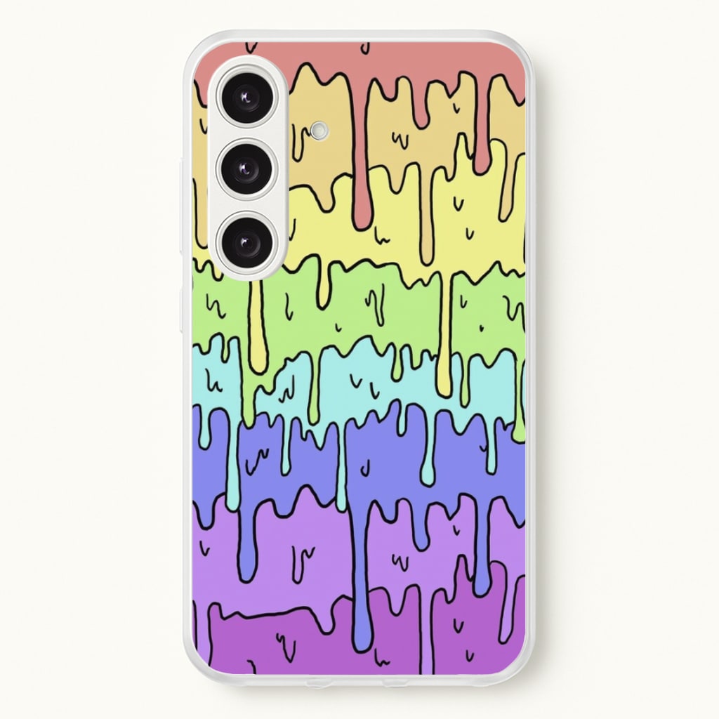 Dripping Rainbow - Pattern Phone Case for Galaxy S24FE