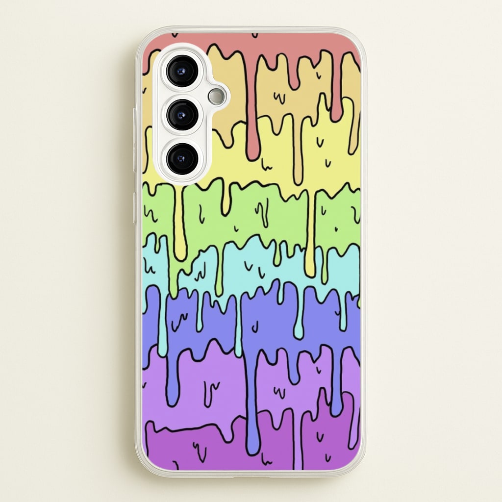 Dripping Rainbow - Pattern Phone Case for Galaxy A54