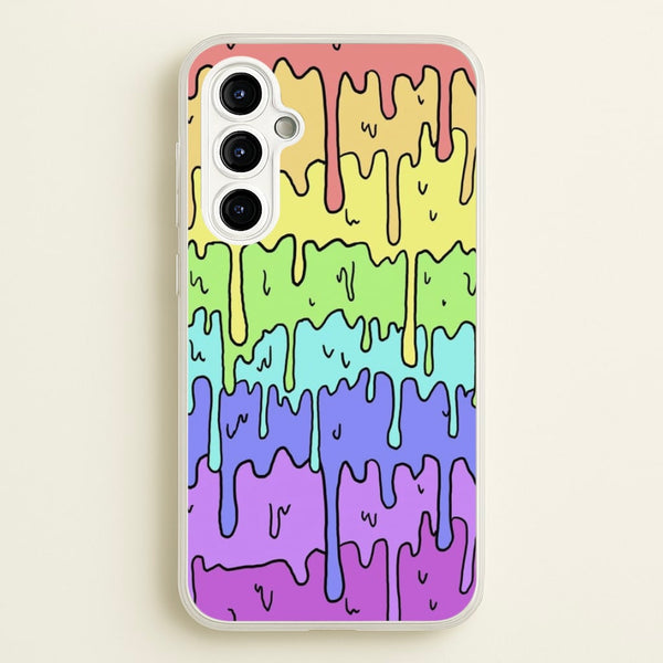 Dripping Rainbow - Pattern Phone Case for Galaxy A54