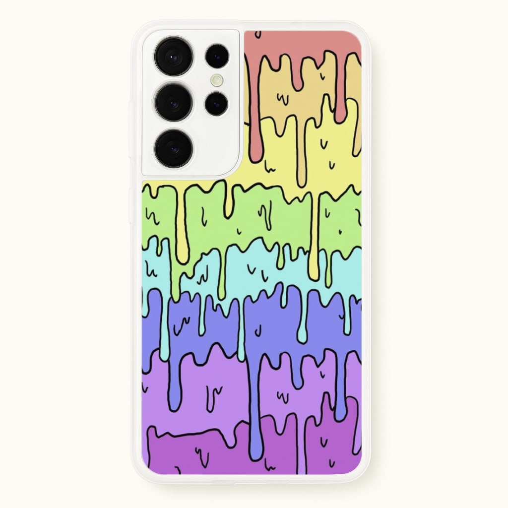 Dripping Rainbow - Pattern Phone Case for Galaxy S21 Ultra