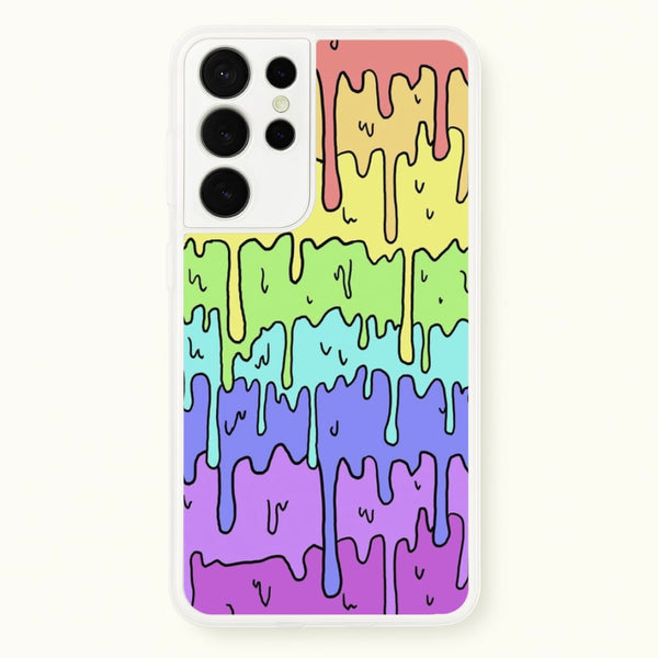 Dripping Rainbow - Pattern Phone Case for Galaxy S21 Ultra
