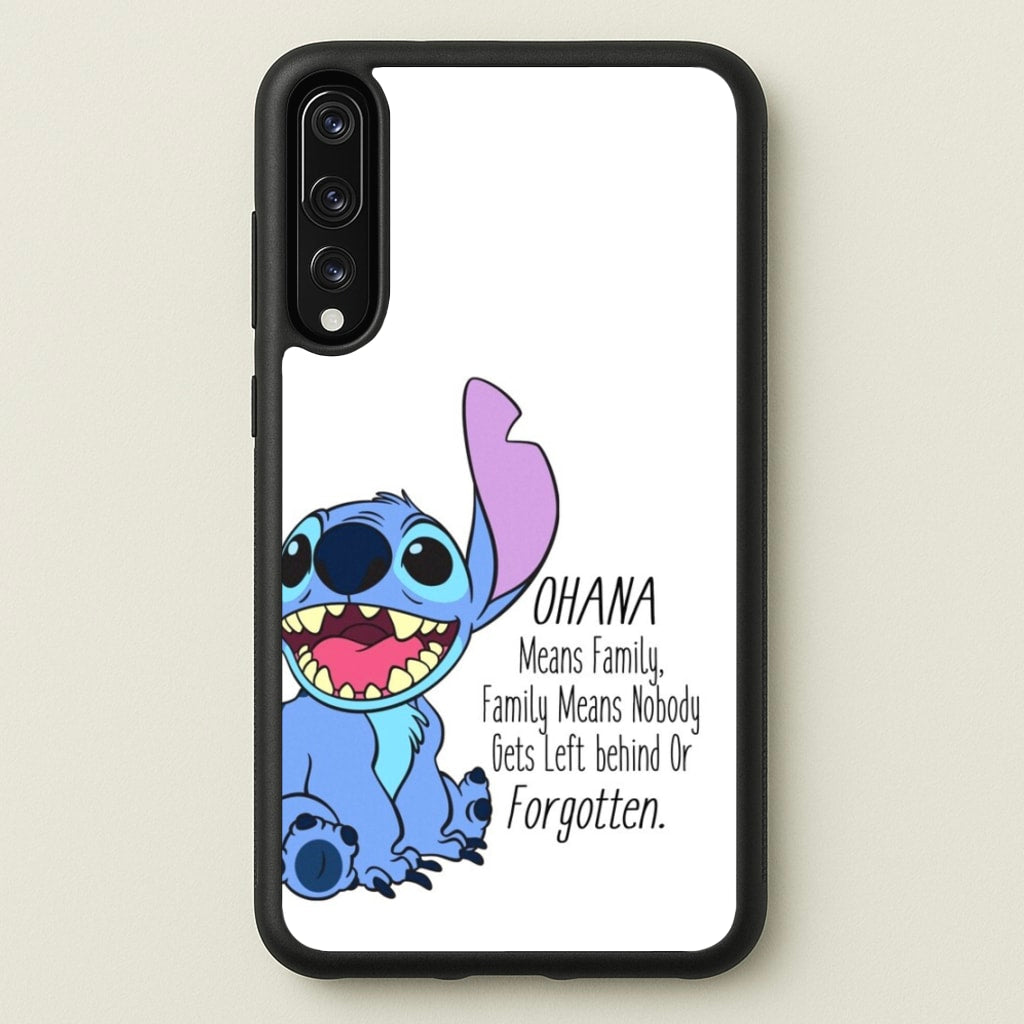 Ohana Means Family - Blue Alien - Disney Phone Case for Huawei P20 Pro