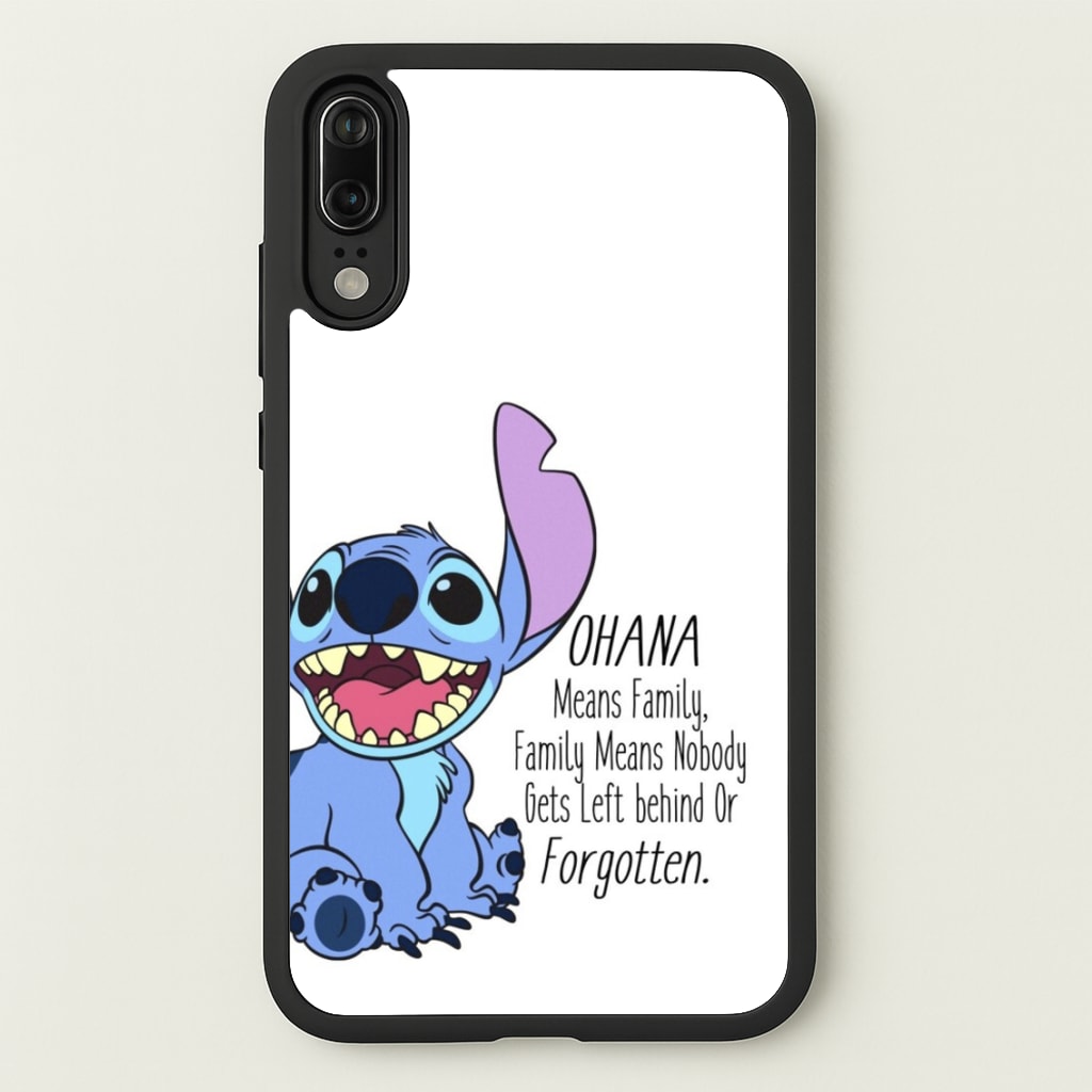 Ohana Means Family - Blue Alien - Disney Phone Case for Huawei P20