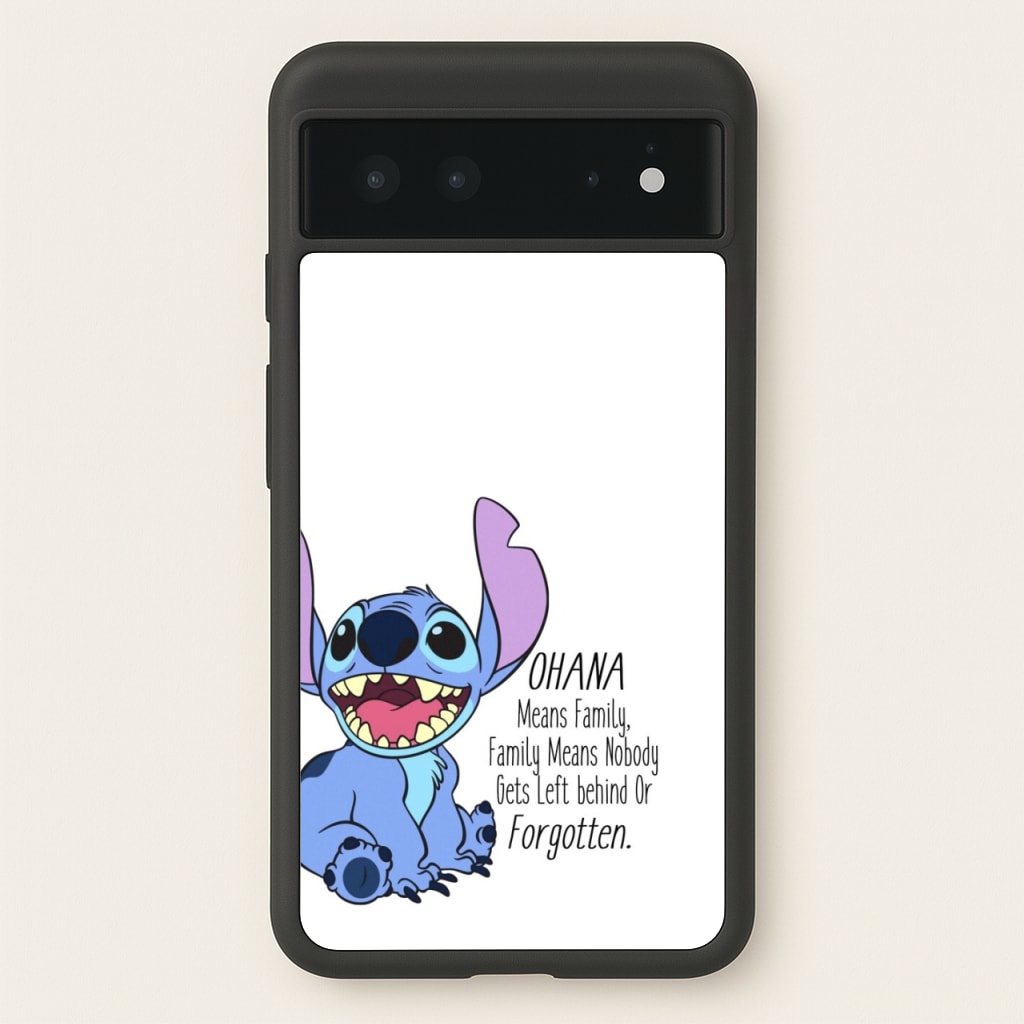 Ohana Means Family - Blue Alien - Disney Phone Case for Google Pixel 6