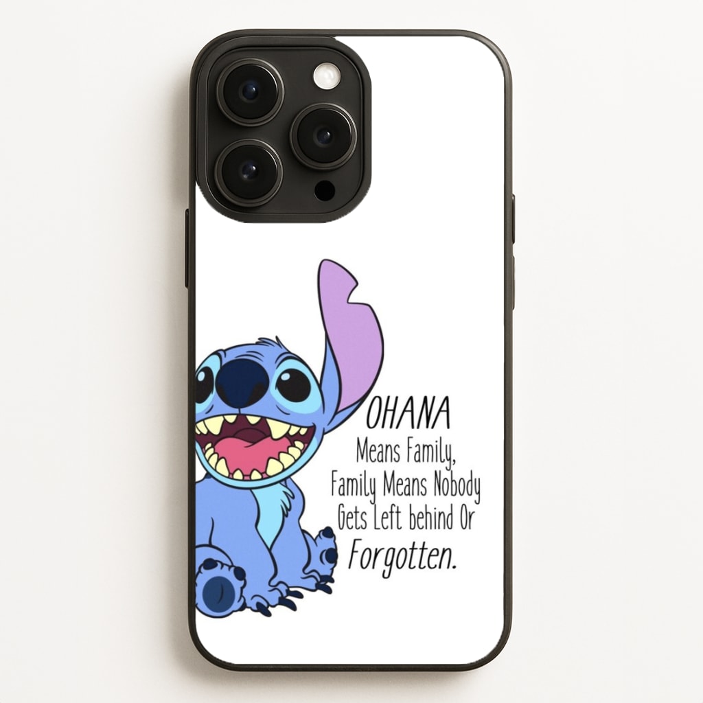 Ohana Means Family - Blue Alien - Disney Phone Case for iPhone 12 Pro Max
