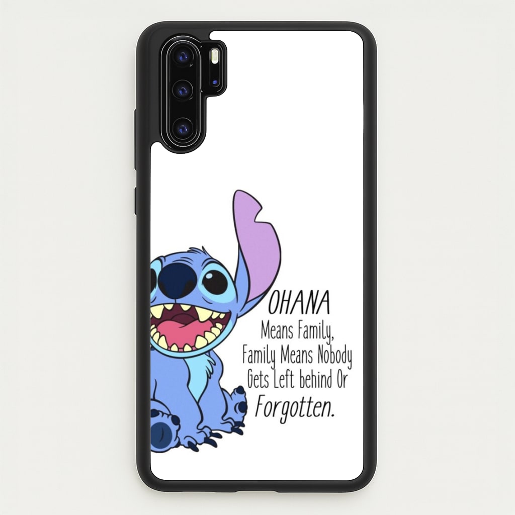 Ohana Means Family - Blue Alien - Disney Phone Case for Huawei P30 Pro