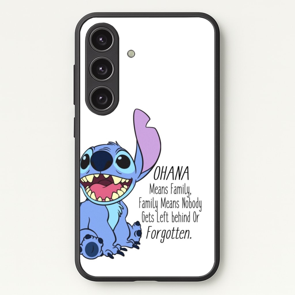 Ohana Means Family - Blue Alien - Disney Phone Case for Galaxy S25