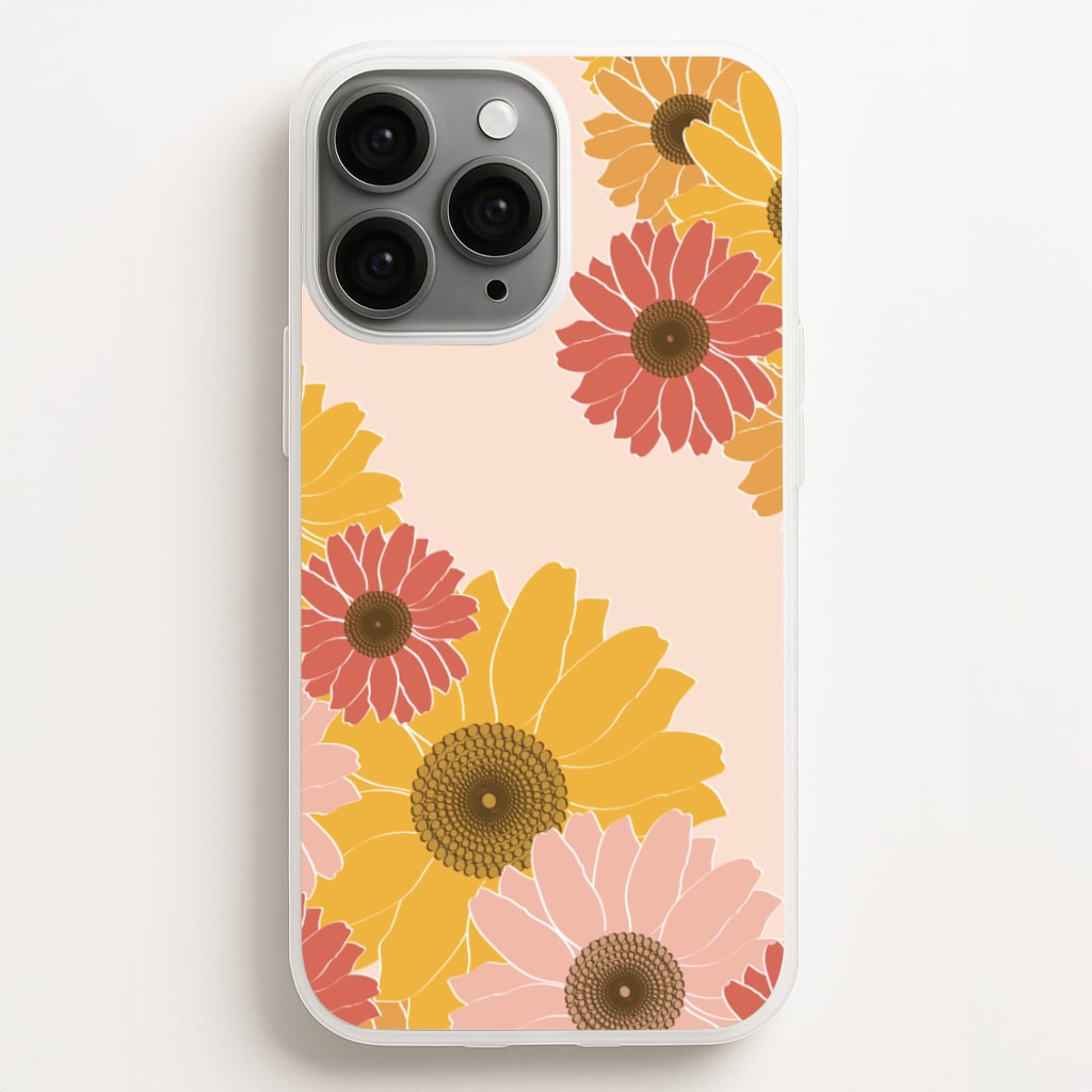 Sunflower Floral Pattern - Patterns Phone Case for iPhone 16 Pro Max