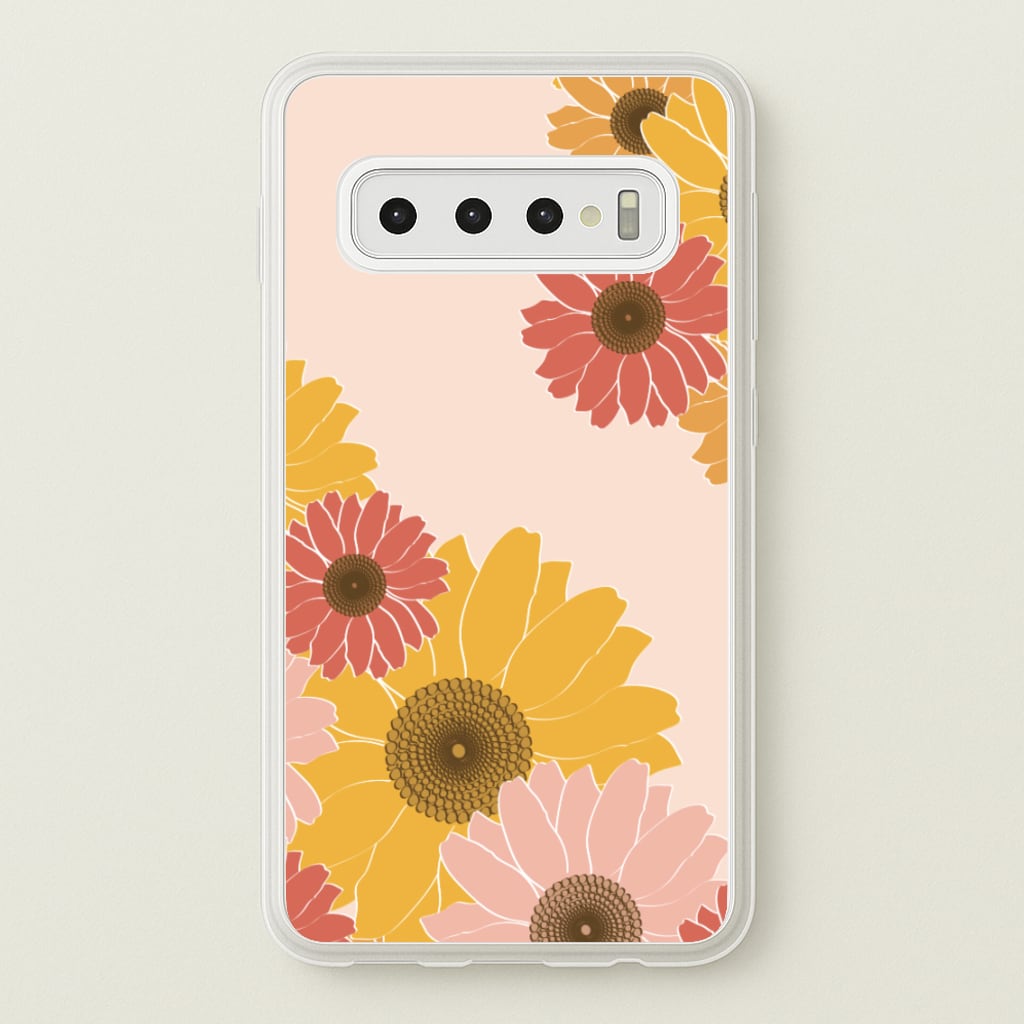Sunflower Floral Pattern - Patterns Phone Case for Galaxy S10 Plus
