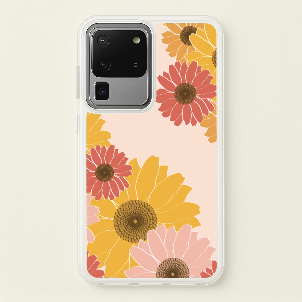 Sunflower Floral Pattern - Patterns Phone Case for Galaxy S20 Ultra